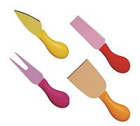 Excelsa Passione Color Set 4 Coltelli Formaggio, Acciaio Inossidabile, Multicolore