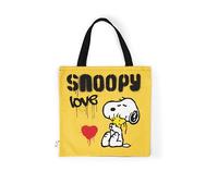Excelsa Peanuts Borsa Shopper, Tote Bag, Cm. 41,5 x 41,5, Fronte 100% Cotone, Lavabile in Lavatrice