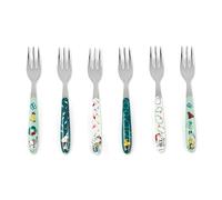 Excelsa Peanuts Shiny and Bright Forchettine da Dolce, Acciaio Inox, Decorazione Natalizia, Set 6 Pezzi, 15 cm