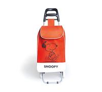 Excelsa Peanuts Snoopy Carrello Spesa, Tessuto, Rosso
