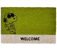 Excelsa Peanuts Zerbino Snoopy, Fibra di Cocco, Verde, 40 x 60 cm
