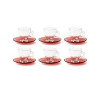 Excelsa 65358 Set 6 Tazzine caffè, Vetro