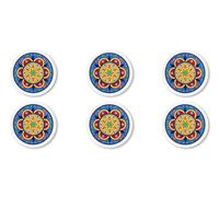 Excelsa Puebla Set 6 Piatti Pizza, Diametro 31 Cm., Porcellana, Multicolore