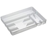 Excelsa Rainbow Portaposate 6 Scomparti, Polipropilene, Bianco