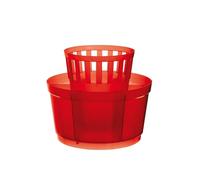 Excelsa Rainbow Scolaposate Tondo, 15 cm, Polipropilene, Rosso