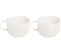 Excelsa Rainbow Tazza Jumbo 0.50 Litri, Bianco, 11x11x8 cm (Confezione da 2)
