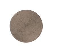 Excelsa Round Set 6 Tovagliette Rotonde, Plastica PP, Cm. 36 (Grigio)