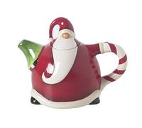 Excelsa Santa Claus Teiera, Ceramica, Rosso, 16.5x11.5x13.5 cm