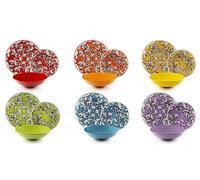 Excelsa Scirocco Servizio Piatti 18 Pezzi, Porcellana e Stoneware, Decoro Multicolore, 6 Persone
