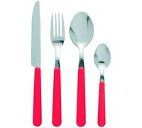 Excelsa Set 24 posate Inox tavola Jolly rosso cod.35416 - Made in Italy