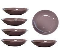 Excelsa set 6 Piatto Fondo porcellana 20,5x 4 cm di altezza colore lilla'