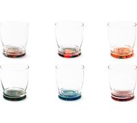 Excelsa Set di 6 bicchieri da acqua in vetro aborigeno da 30 cl colorati