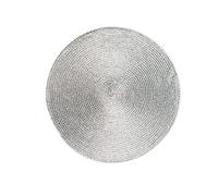 Excelsa Set di 6 tovagliette rotonde, diametro 36 cm, in polipropilene, colore: argento