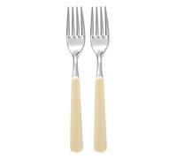 Excelsa Set Forchette in Acciaio Inox, Crema, 2 Pezzi