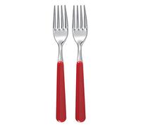 Excelsa Set Forchette in Acciaio Inox, Rosso, 2 Pezzi