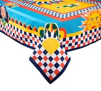 Excelsa Sicilian Rhapsody Tovaglia Rettangolare, Cm. 140 x 240, Cotone, Poliestere, Lavabile in Lavatrice
