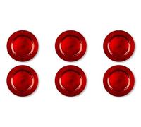 Excelsa Sottosotto Set 6 Sottopiatti, Rosso, Plastica PP, Riutilizzabile, Diametro 33 cm.