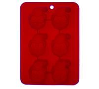 Excelsa Stampo in Silicone, 6 Mini Babbo Natale, Rosso