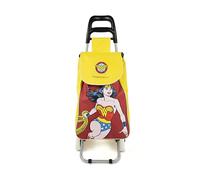Excelsa Supereroi Carrello Porta Spesa, Capacità 38 L, Sacca Rimovibile, Idrorepellente, Wonder Woman