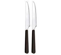 Excelsa Trendy Set 2 Coltelli, Acciaio Inossidabile, Nero, 21.5 x 1.5 x 1.5 cm