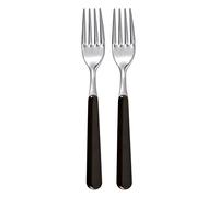 Excelsa Trendy Set 2 Forchette, Acciaio Inossidabile, Nero, 19 x 2 x 2 cm