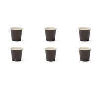 Excelsa Trendy Set 6 Bicchierini da Caffè, Porcellana, Capacità 90 ML., Grigio Tortora