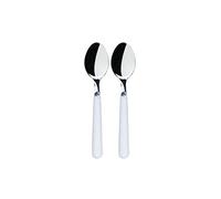 Excelsa Trendy Set Cucchiaini caffè, Acciaio Inossidabile, Bianco, 2 Pezzi