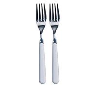 Excelsa Trendy Set Forchette, Acciaio Inossidabile, Bianco, 2 Pezzi