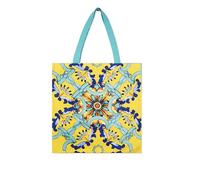 Excelsa Trinacria Borsa Shopper, Tote Bag, Cm. 41,5 x 41,5, Fronte 100% Cotone, Lavabile in Lavatrice