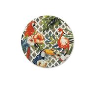 Excelsa Tropical Chic Set 6 Piatti Pizza, Diametro 31 Cm., Porcellana, Multicolore