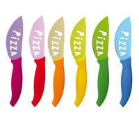 Excelsa Unisex - Adulto Passione Color Set 6 Coltelli Pizza, Multicolore, Pizza