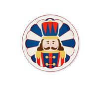 Excelsa Vintage Christmas Piatti Panettone o Pizza, Set 6 Pezzi, 30,5 cm, Porcellana, Decorazione Soldatino