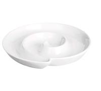 Excelsa White Home Antipastiera a Spirale, Porcellana, Bianco, 18 x 18 cm