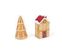Excelsa Wonderful Ginger Set Sale e Pepe Natalizio in Ceramica, Design Casa e Albero Pan di Zenzero