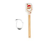 Excelsa Wonderful Ginger Set Spatola in Silicone e Tagliabiscotti Natalizio, Babbo Natale