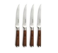 Excelsa Wood Set 4 Coltelli da Bistecca, Manico Effetto Legno, Acciaio INOX