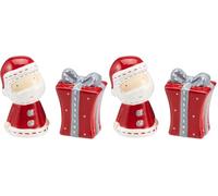 Excelsa Xmas Country Style Set Sale/Pepe, Ceramica, Rosso (Confezione da 2)