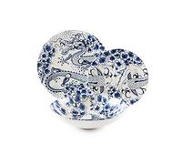 Excelsa Zen Servizio Piatti 18 Pezzi, Ceramica, Bianco e Blu