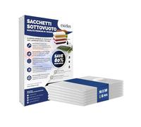 Excelux 6 Sacchetti Sottovuoto L 70x50 - Buste Salvaspazio di Qualità Superiore per Vestiti, Piumoni e Coperte - Sacchi Riutilizzabili e Organizer per Armadio e Valigia