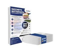 excelux 7 Sacchetti Sottovuoto Vestiti M 60x40 - Buste Salvaspazio di Qualità Superiore - Sacchi Riutilizzabili per Piumoni, Coperte e Viaggi - Organizer per Armadio e Valigia