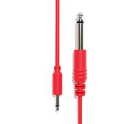 ExcelValley - 1-Pack - Cavi Mono Patch - TS 3,5mm a 6,35mm Eurorack Synth [Rosso - 15cm 6"]