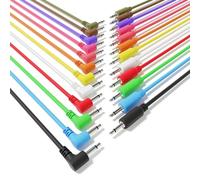 ExcelValley - 12-Pack Cavi Ibridi Modulari Patch Mono TS 3,5mm 1/8"Eurorack Synth Sintetizzatore [15cm 6"]
