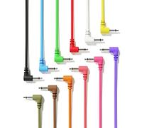 ExcelValley - 12-Pack - Cavi Modulari Mono Patch ad Angolo Retto - 3,5mm 1/8" Eurorack Sintetizzatore [180 cm - 70.87"]