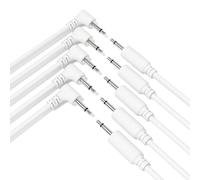 ExcelValley - 5-Pack Cavi Ibridi Modulari Patch Mono TS 3,5mm 1/8"Eurorack Synth Sintetizzatore [Bianco - 200cm 79"]