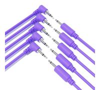 ExcelValley - 5-Pack Cavi Ibridi Modulari Patch Mono TS 3,5mm 1/8" Eurorack Synth Sintetizzatore [Viola - 15cm 6"]
