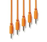 ExcelValley - 5-Pack - Cavi Modulari Patch Mono - TS 3,5mm 1/8" Eurorack Sintetizzatore [Arancione - 150 cm - 59"]