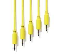 ExcelValley - 5-Pack - Cavi Modulari Patch Mono - TS 3,5mm 1/8" Eurorack Sintetizzatore [Giallo - 200 cm - 79"]