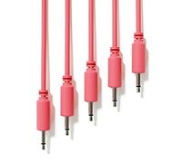 ExcelValley - 5-Pack - Cavi Modulari Patch Mono - TS 3,5mm 1/8" Eurorack Sintetizzatore [Pesca - 200 cm - 79"]