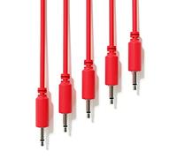 ExcelValley - 5-Pack - Cavi Modulari Patch Mono - TS 3,5mm 1/8" Eurorack Sintetizzatore [Rosso - 200 cm - 79"]