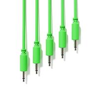 ExcelValley - 5-Pack - Cavi Modulari Patch Mono - TS 3,5mm 1/8" Eurorack Sintetizzatore [Verde - 200 cm - 79"]
